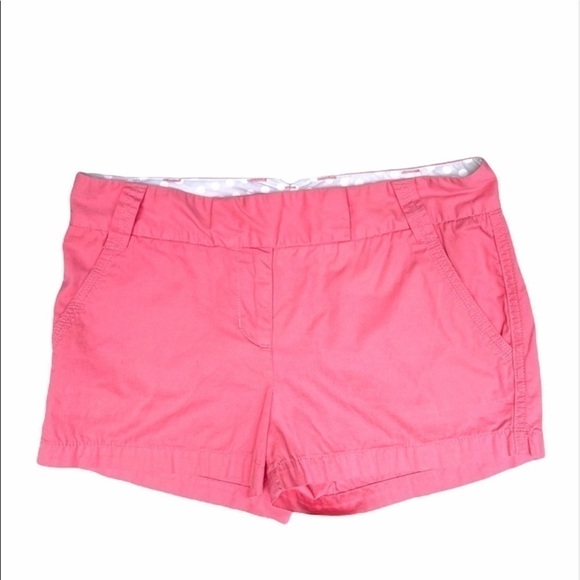 J. Crew Coral Broken In Chino Shorts Ladies Size 4